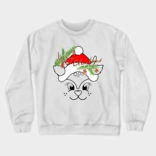 Funny Christmas Holiday Reindeer Cartoon Crewneck Sweatshirt